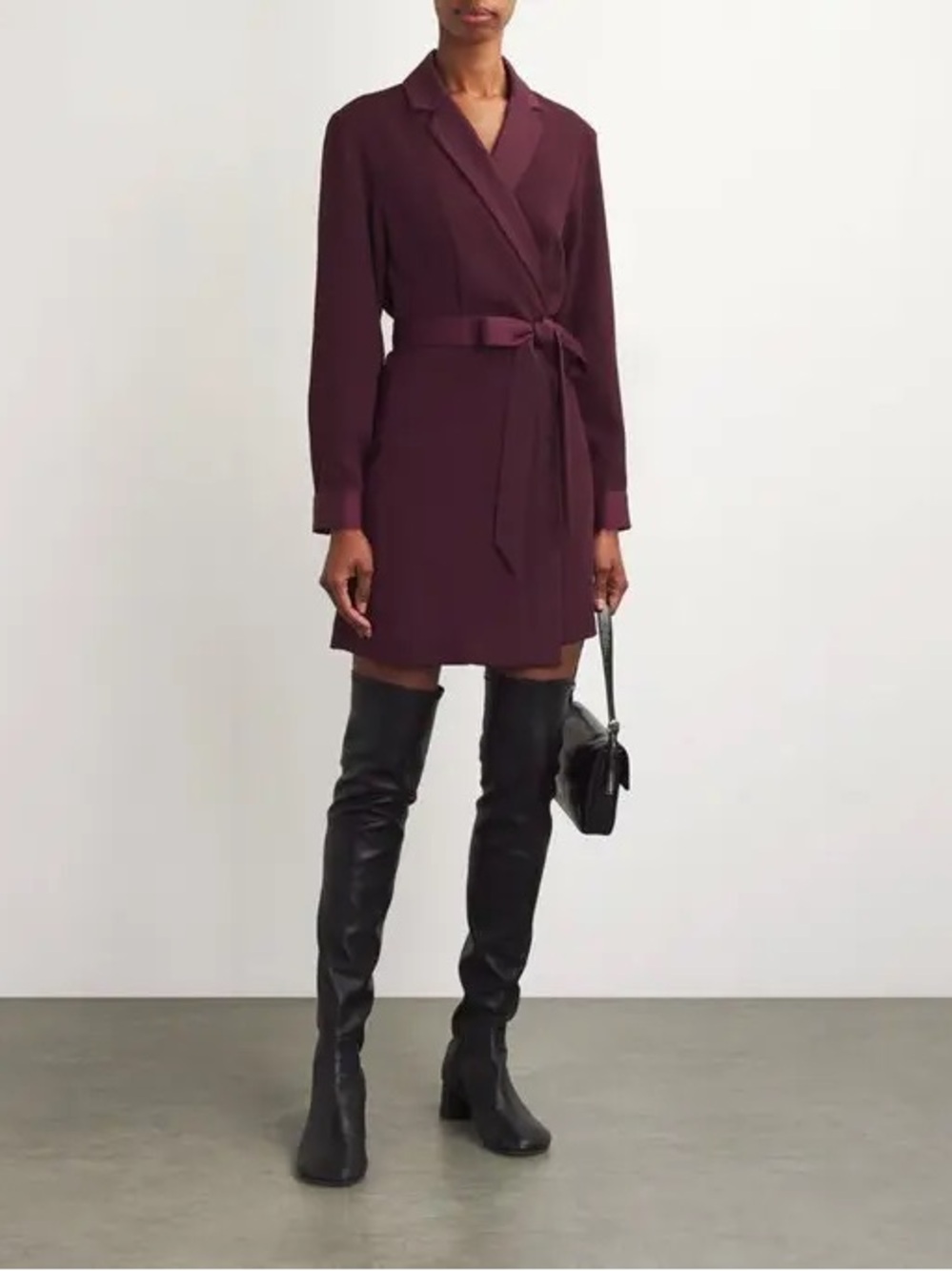 Claudie Pierlot Paris Burgundy Wrap Blazer Dress – Size Medium 🍷
